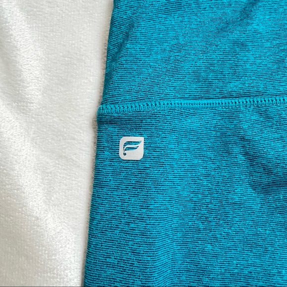 Fabletics Teal Stretchy Leggings with Phone Pocket - Picture 4 of 7